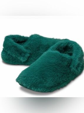 Crocs Cozzzy Slippers Hosta Teal Fuzzy Plush NWT House Shoes W8 M6